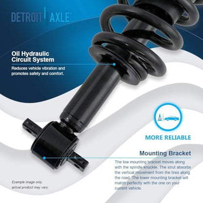 Detroit Axle - 4WD Struts Shocks Kit for 2014-2018 Chevy Silverado 1500 GMC Sierra 1500, 2015 2016 2017 Front Struts with Coil Spring Sway Bar End Links Rear Shock Absorbers Suspension Replacement - size: 6AQS47172-V1/ strut shock sway kit