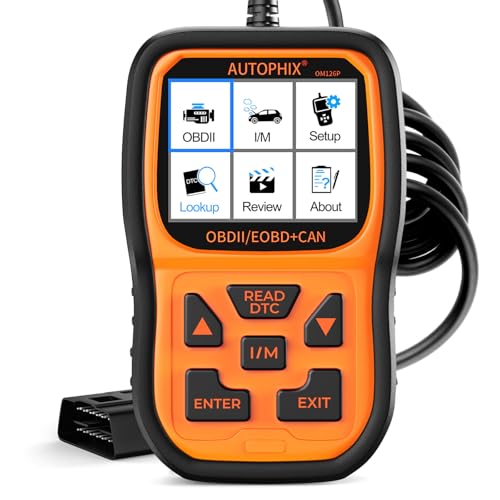 AUTOPHIX OM126P OBD2 Scanner, Check Engine Light Code Reader, Car Code Scanner for Automotive Diagnostic, Read & Clear Fault Code, Pass Smog Test, Live Data, for All US Cars After 1996 - color: Orange