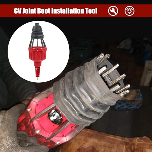 20Pcs Universal Pneumatic CV Joint Boot Installation Tool Kit | Built-In Pneumatic System, Made of Reinforced Nylon and Fiberglass, Carbon Steel Claw, Corrosion-Resistant, Widely Compatible