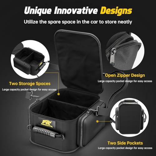MIKKUPPA Under Seat Storage for Jeep Wrangler & Gladiator JT | Compatible with 2007-2024 Jeep Wrangler JK JL JLU Sports Rubicon Gladiator JT, Portable Rear UnderSeat Storage Tool Kit