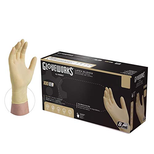 GLOVEWORKS unisex adult 100 Gloves, Beige, Medium Pack of US - size: Medium (Pack of 100), style: 100 Gloves