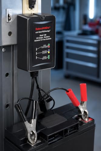 BatteryMINDer 1500 12V-1.5A Smart Trickle Charger, Battery Maintainer, and Battery Desulfator - for Winter and Long Term Storage