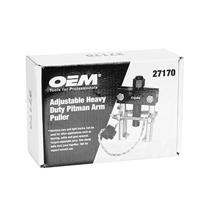 OEMTOOLS 27170 Heavy Duty Pitman Arm Puller Pull & Repair Pitman Arms, Bearings, Collars, Gears, & More Light Truck & Car Repair Tool Adjustable Jaws Simple, Effective, & Useful
