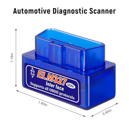 ELM327 OBDⅡ Car Auto Diagnostic Scanner, Portable Auto Bluetooth Engine Fault Code Reader, Wireless Interface Adapter Professional Diagnostic Tool for Most OBD II Vehicles - color: 1 PCS