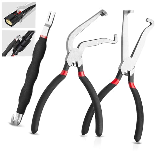 3 Pcs Electrical Disconnect Pliers, Fuel Line Disconnect Tool | Automotive Tools Electrical Connector Pliers Set Includes 37960, 37980 Connector Separator for Cars