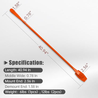 Tire Mount and Demount Iron 41" Tire Spoon Bar with Upgraded Mount End, Heavy-Duty Tire Changing Tool for Efficient Removal & Installation
