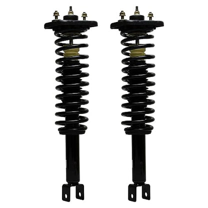 Detroit Axle - Pair Rear Struts for 1995-1998 Chrysler Cirrus Dodge Stratus Plymouth Breeze 2 Ready Struts w/Coil Spring Assembly 1996 1997 Replacement Suspension - size: 171282 x2/PAIR