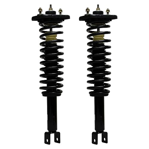 Detroit Axle - Pair Rear Struts for 1995-1998 Chrysler Cirrus Dodge Stratus Plymouth Breeze 2 Ready Struts w/Coil Spring Assembly 1996 1997 Replacement Suspension - size: 171282 x2/PAIR