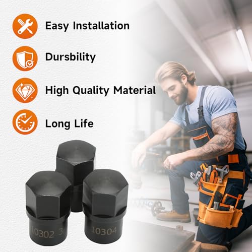 10310 Commercial Tie Rod End Remover Kit, Includes 3 Removal Tools for 7/8" - 14 (Class 6-8 Trucks), 3/4" - 16 (Class 3-5), & M20 x 1.5 (European Trucks)