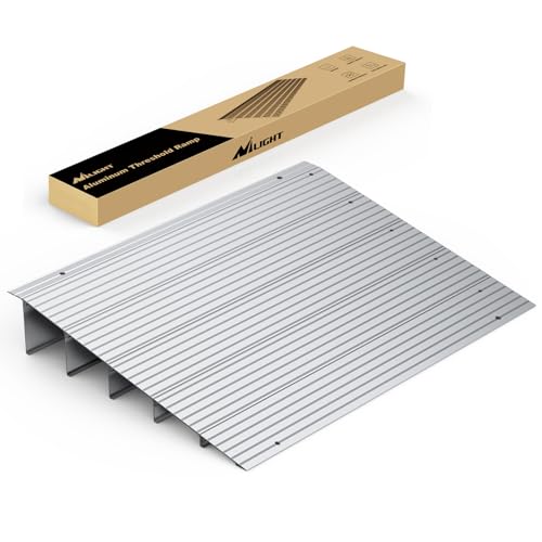 Nilight Door Threshold Ramp, 5" Rise Portable Aluminum Wheelchair Door Entry Ramps for Sheds Doorways Home Steps - size: 5" Rise