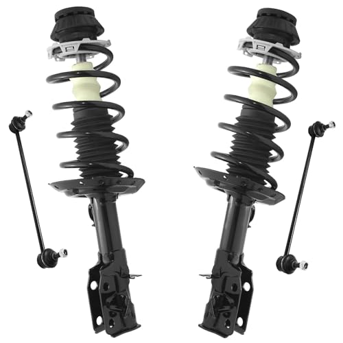 Detroit Axle - 4pc Front Suspension Kit for 2011-2015 Honda CR-Z, 2 | Complete Struts with Coil Springs 2 Sway Bars 2012 2013 2014 Replacement - size: 4QS50946/ sway kit