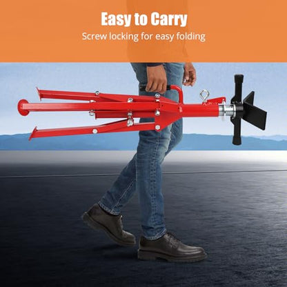 Heavy-Duty Jack Stands, Adjustable Height 28-52 Inches,Folding Pipe Stand with Transfer V-Head,2500 Lbs Load Capacity,Ideal for Construction Projects,Welding and Automotive. - size: V-shape