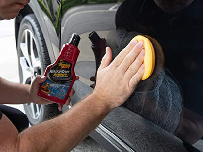 Meguiar's Water Spot Remover,Heavy Duty Water Spot Remover for Cars,Remove-Water Stains and Polish Glossy Paint with a Versatile Clear Coat Safe Formula,16 oz,(Pack of 6) - size: 16 Fl Oz (Pack of 6)