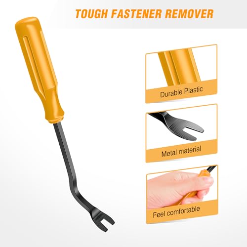GOOACC 6PCS Auto Trim Removal Tool Kit No-Scratch Tool Kit for Car Audio Dash Panel Window Molding Fastener Remover Tool Kit-Yellow - color: Yellow, size: 6PCS Trim Removal