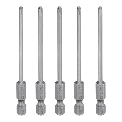 HARFINGTON 5pcs #2 Phillips Screwdriver Bit PH2 1/4" Hex Shank 3.15" (80mm) Long Magnetic S2 Steel Industrial Grade Screw Driver Bit Cross Head Electric Drill Bits 0.118" (3mm) Rod - size: PH2 x 80mm x 3mm