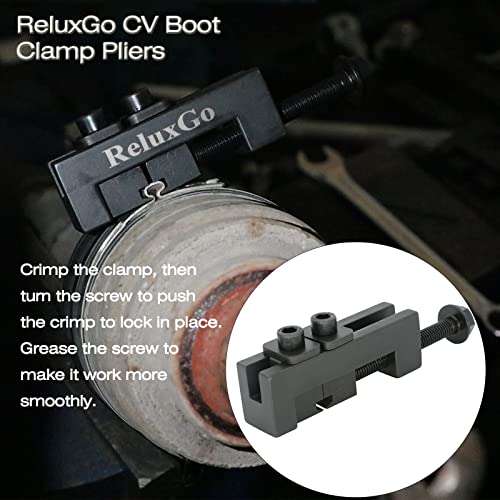 ReluxGo CV Boot Clamp Pliers, Single Ear Hose Drive Shaft CV Axle Boot Clamp Removal and Installation Tool Compatible with Toyota Lexus etc OEM 09521-24010 - size: cv axle boot clamp tool