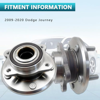 513286 Front Wheel Bearing Hub Assembly for Dodge Journey 2009-2020 | Eliminates Noise, Fixes ABS & Hub Issues, Simple Installation, Direct Bolt-On, OEM Quality, No Warning Lights, DIY Friendly - size: 513286