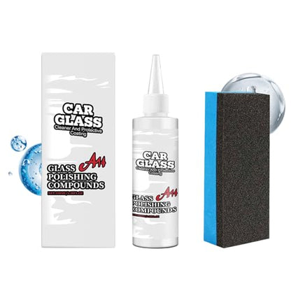 Glass Compound - 100ml Cleaning Agent Restorer, Windshield Glass Stain Remover for Car Paint Auto Detailing Window Remove Water Spots Restore Clarity
