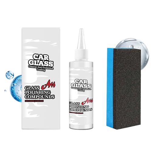 Glass Compound - 100ml Cleaning Agent Restorer, Windshield Glass Stain Remover for Car Paint Auto Detailing Window Remove Water Spots Restore Clarity