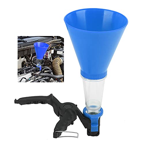Engine Oil Funnel Kit, 3Pcs Universal Anti Static Engine Oil Funnel Tool, Spill Proof Labor Saving Automotive Funnels Set for Car, Easy to Use 1 Person Design (Blue) - color: 2#