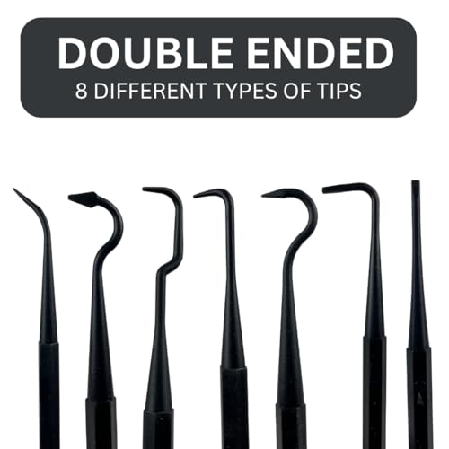 4 PC Plastic Hook Set – 8.25" Picks for Cleaning & Detailing – Automotive, Home & Hobby Use