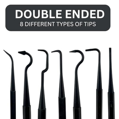 4 PC Plastic Hook Set – 8.25" Picks for Cleaning & Detailing – Automotive, Home & Hobby Use