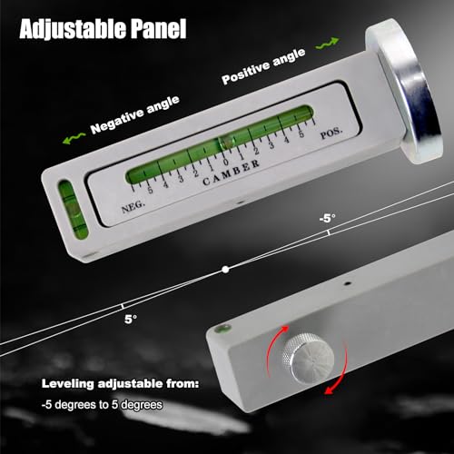 RULLINE Universal Magnetic Gauge Tool Wheel Alignment Camber Alignment Tool Magnetic Wheel Alignment Gauge Camber Caster Strut Wheel Alignment Tool for Truck Car RV - size: 1 PACK