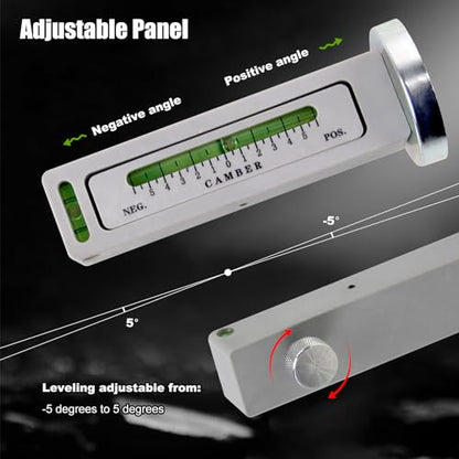 RULLINE Universal Magnetic Gauge Tool Wheel Alignment Camber Alignment Tool Magnetic Wheel Alignment Gauge Camber Caster Strut Wheel Alignment Tool for Truck Car RV - size: 1 PACK