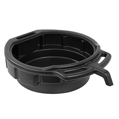 OEMTOOLS 87033 Oil Drain Pan, 4 Gallon Oil Pan, Heavy Duty Polyethylene, Pour Spout, No-Splash Lip, 3 Ergonomic Handles, Stackable Design - color: Black