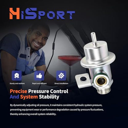 HiSport Fuel Injection Pressure Regulator - 3.0BAR, Replaces PR105 17089203 17103467 17107478 17107483 17107491 17112555 17112589 17122283 21007005 21015427 217364 217367 217370 217400 8171222830 - size: HSFPR105