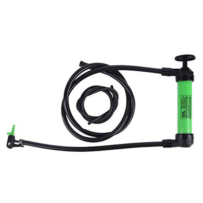 Koehler Enterprises Fuel Pump for Gas, Oil, and Liquids, Transfer Pump Kit for Automotive and Home, Safety Siphon, Green | Durable Metal Construction | Wide Size Range | Mountable Rack Included - style: Green