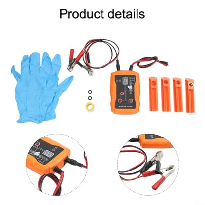 FABULETTA Fuel Injector Tester Cleaner Tool Kit, DIY Fuel Injector Cleaner Tool, 12V Diagnostic Service Tool, Cleaning Adapters