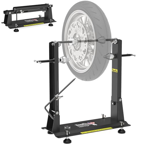 Motorcycle Wheel Balance Stand, Heavy-Duty Single-Axle Wheel Balancing Tool for Static & Dynamic Tire Alignment, Balancer for Sport and Dirt Bike Wheels (Heavy-Duty Version) - style: Heavy-Duty Version