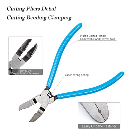 KINGLAKE Multi-function Diagonal Side Cutting Plier Car Trim Panel Clip Cutter Puller Fastener Rivets Remover