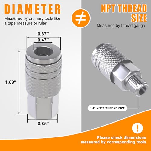 Air Coupler & Plug Kit,28 Pieces 1/4" NPT Air Tool Fittings Set,Quick Connect Air Hose Fittings Air Compressor Accessories