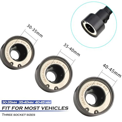 DPTOOL Inner Tie Rod End Removal Tool Kit, Axial Steering Ball Joint Puller Remove Install, 30-35mm 35-40mm 40-45mm 1/2" Drive Inner Rod Steering Rack Knuckle Tool for Car Track