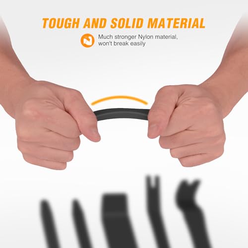 GOOACC 6PCS Auto Trim Removal Tool Kit No-Scratch | Removal Tool Kit for Car Audio Dash Panel Window Molding Fastener Remover Tool Kit-Black - color: Black, size: 6PCS Trim Removal