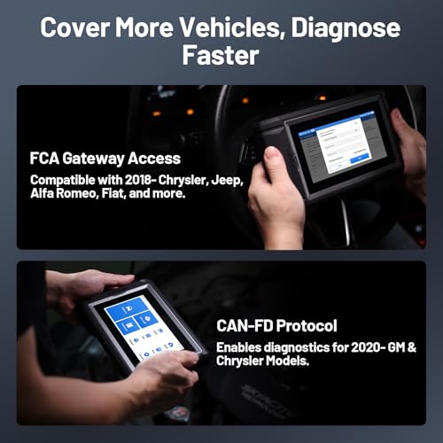 TOPDON Scanner AD800BT V2.0, Bidirectional Scan Tool, Full Systems Diagnostic Tool for All Vehicles, Automotive Diagnostic Scanner for Car, 28+ Services, FCA AutoAuth, CANFD, 2 Years Free Update