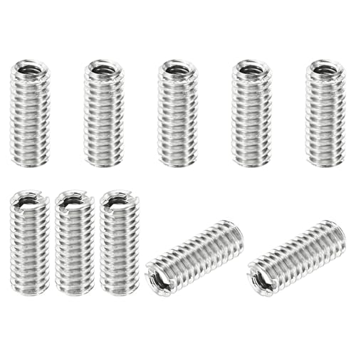 PATIKIL Thread Adapters Sleeve Reducing Nut, 10 Pcs M4x0.7 Male to M2.5x0.45 Female Repairing Insert Nut Screw Reducer Stainless Steel Fastener 10mm - size: M2.5xM4x10mm