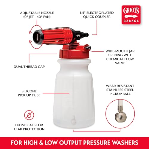 Griot's Garage Brilliant Finish Foam Cannon for Pressure Washers, Foam Cannon