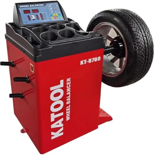 KT-B700 Professional Wheel Balancer Machine, 0.25KW Pure Copper Motor, Auto Rim Detection, ±1g Accuracy, 120V for Garages and Tire Shops (B700)