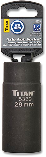 Titan 15329 29mm 1/2 Drive 6 Point Axle Nut Socket - size: 29mm