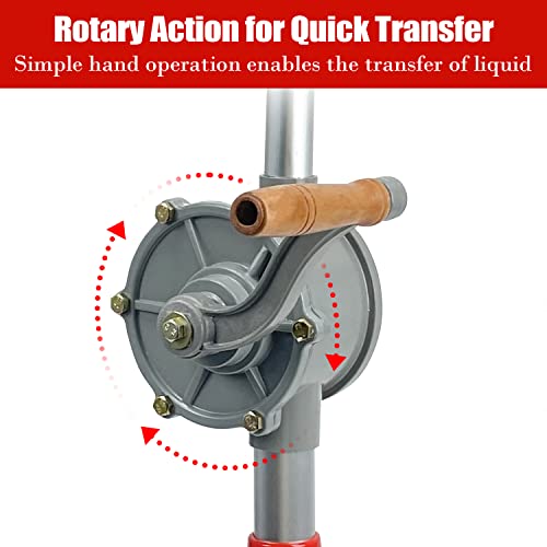 Sutekus Rotary Drum Pump, 15-55 Gallon, for Fuel Transfer (Kerosene, Gasoline, Diesel)