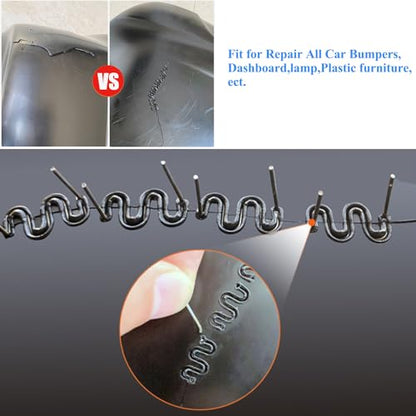 1000pcs 0.8mm Plastic Welder Staples,Welding Staples,Wave Hot Staples Welding Rods Supplies for Welder Gun to All Plastic Fix Repair Car Bumpers,Cracks - color: 1000pcs 0.8mm Wave Staples