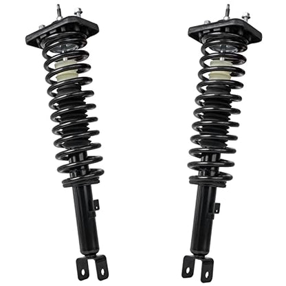 Detroit Axle - Rear Struts for 1999-2000 Chrysler Cirrus Dodge Stratus Plymouth Breeze, w/Coil Spring Replacement Suspension Quick Install Ready Shocks Assembly - size: 171311 x2/PAIR
