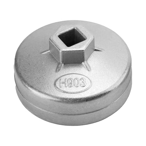 H903 74mm Oil Filter Socket Wrench Set,3/8" Drive 14 Flutes Oil Filter Removal Tool,Low Profile Chrome Vanadium Steel Oil Change Tool for Toyota Previa Toyota Crown Vios Bluebird Lexus More Vehicles - size: H903