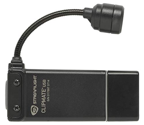 Streamlight 61126 ClipMate 70-Lumen 500-Candela White LED Flashlight, Black - style: With AC Adapter