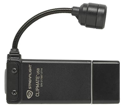 Streamlight 61126 ClipMate 70-Lumen 500-Candela White LED Flashlight, Black - style: With AC Adapter