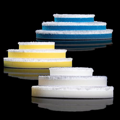 Rupes D-A COARSE FINE, Ultra-FINE Microfibre PAD in Various Sizes for Your CAR POLISHING (80mm, Coarse Blue) - color: Blue, size: 80 mm.