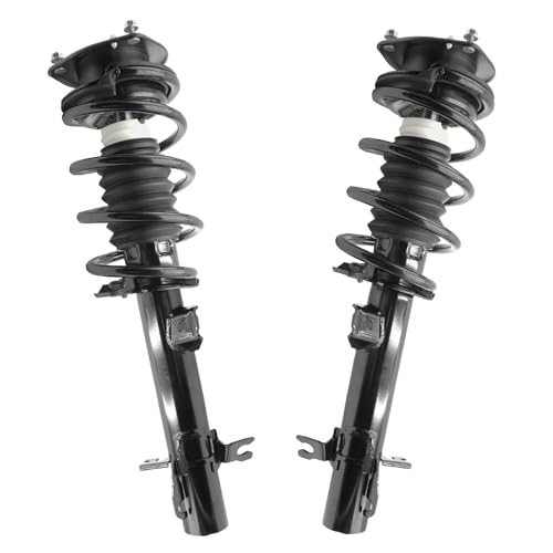 Detroit Axle - 2 Front Struts for 2011-2016 Mini Cooper Countryman Paceman without Sport Suspension 2012 2013 2014 2015, Complete Struts with Coil Spring Assembly Replacement Shocks - size: 11965_11966/PAIR